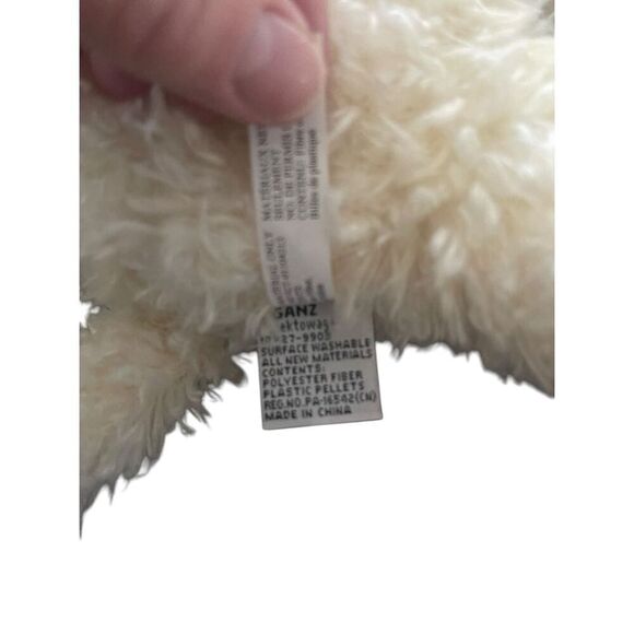 Ganz Cream White Curly Plush Dog 12in. - Picture 9 of 14
